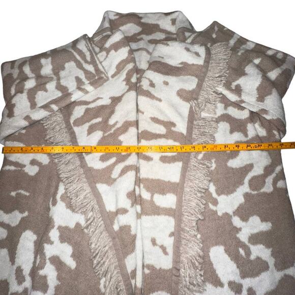 NWT G.I.L.I Women's Camo Fringe Open Front Heavy Cardigan Size 1XP - 3XP - Picture 5 of 10